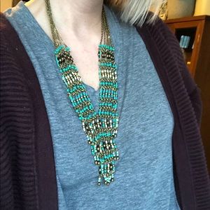 Beaded statement necklace